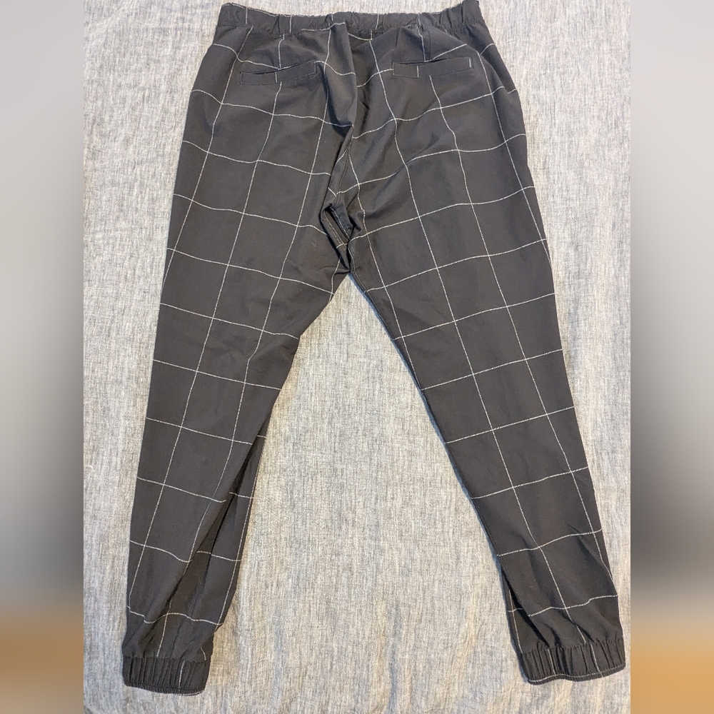 Albion Black Grid Joggers